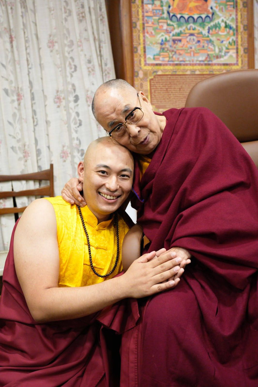 Kalu Rinpoche and Dalai Lama